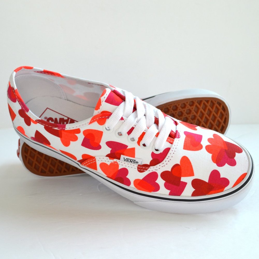 VANS authentic heart valentines white sneakers sho - Picture 4 of 9